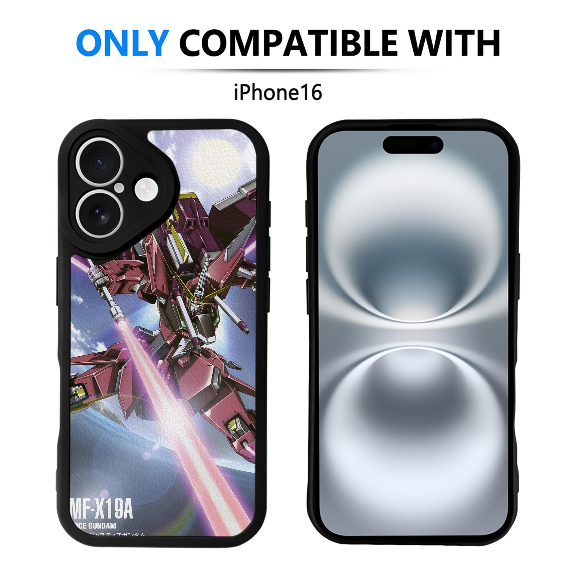（画像用） 機動戦士ガンダム Mobile Suit Gundam 【iPhone 16シリーズ対応】シリコンスマホケース（レザー調） 材質：シリコン